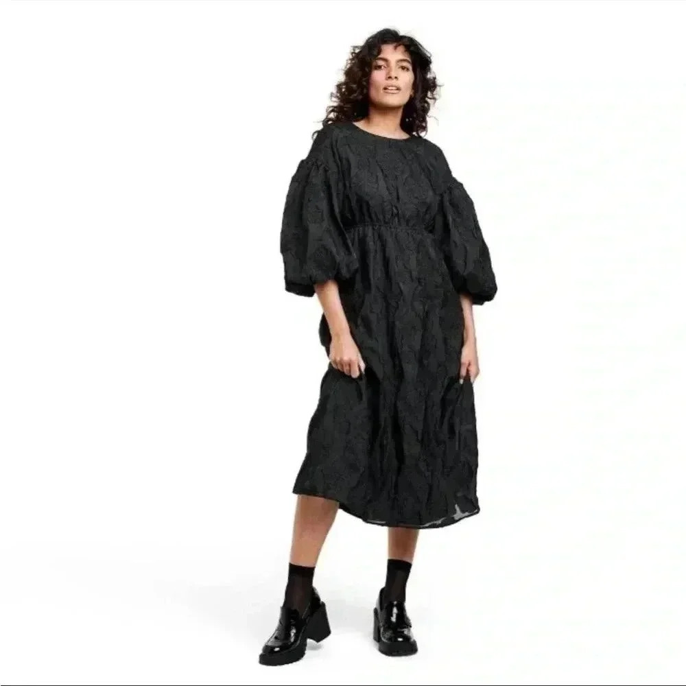 NWOT Kika‎ Vargas + Target Collab Black Floral Dress